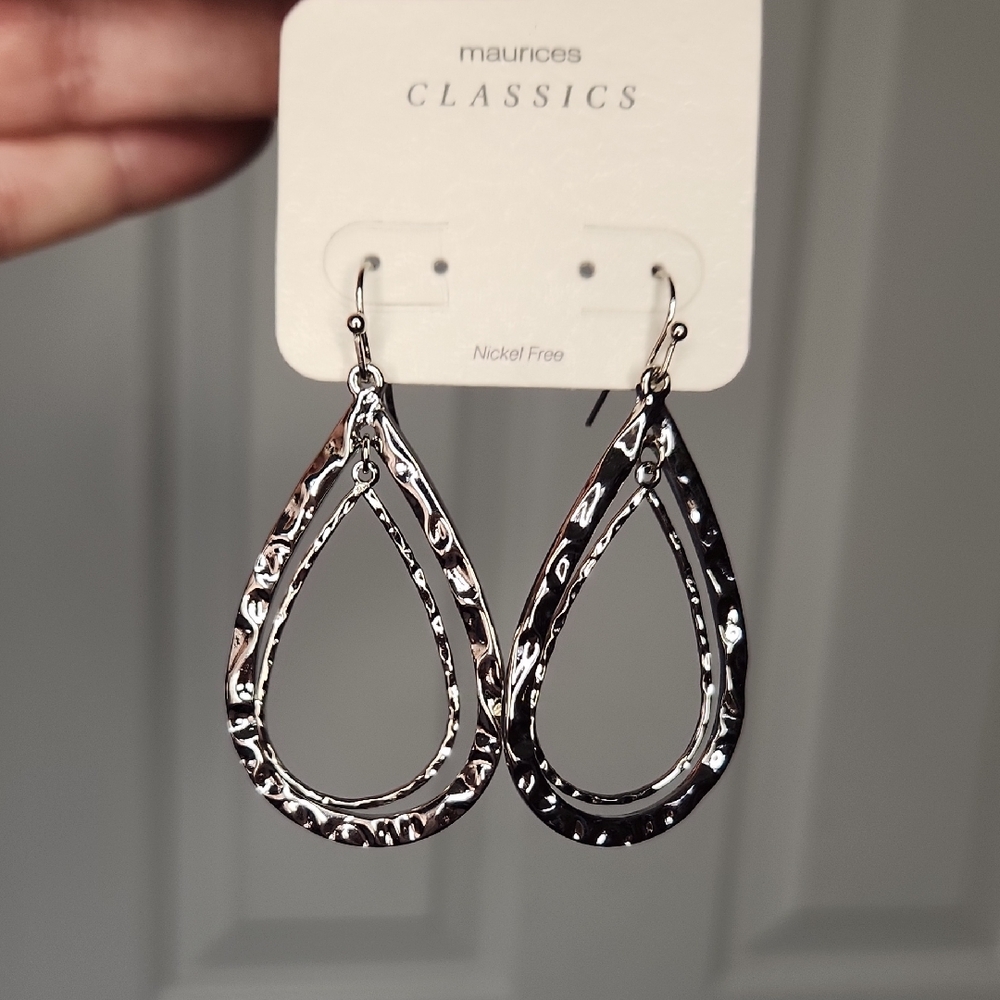Maurices Metallic Teardrop Earrings